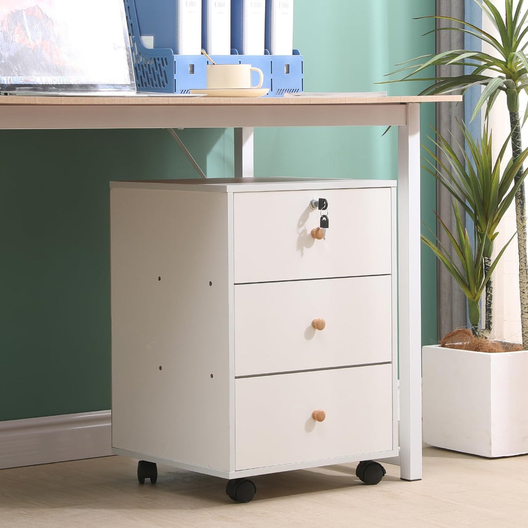 Kleiner mobiler Aktenschrank, Heimbüro, unter Schreibtischschubladen, Aktenaufbewahrung, Bürosockel,