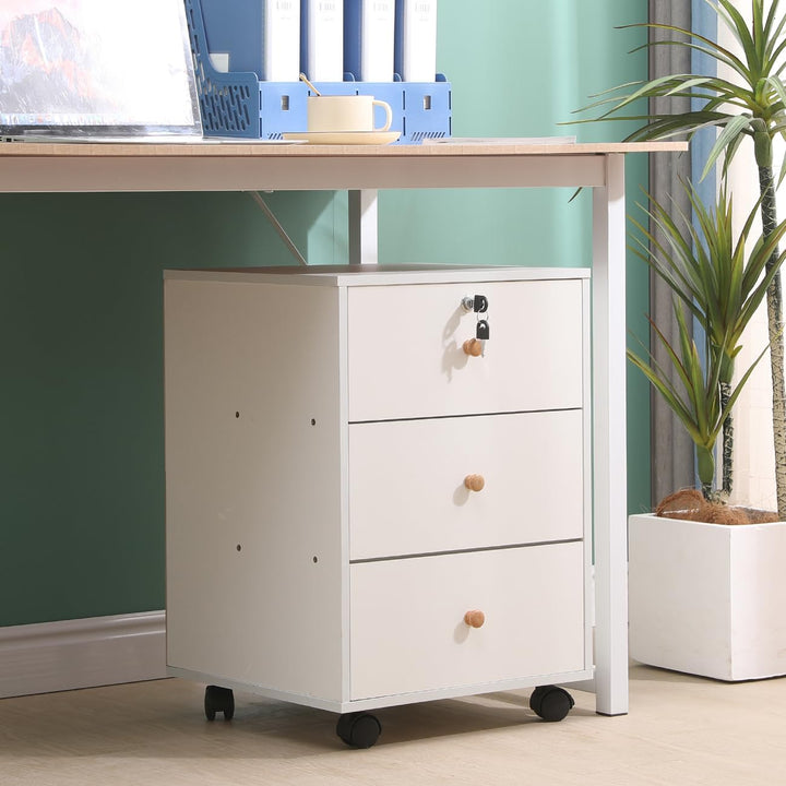 Kleiner mobiler Aktenschrank, Heimbüro, unter Schreibtischschubladen, Aktenaufbewahrung, Bürosockel,
