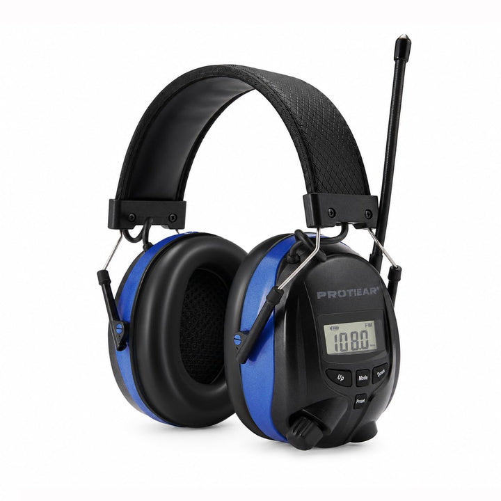 Gehörschutz mit Radio und Bluetooth, FM/AM-Digital-Radio, Sicherheits-Ohrenschützer für Arbeits,Mähe