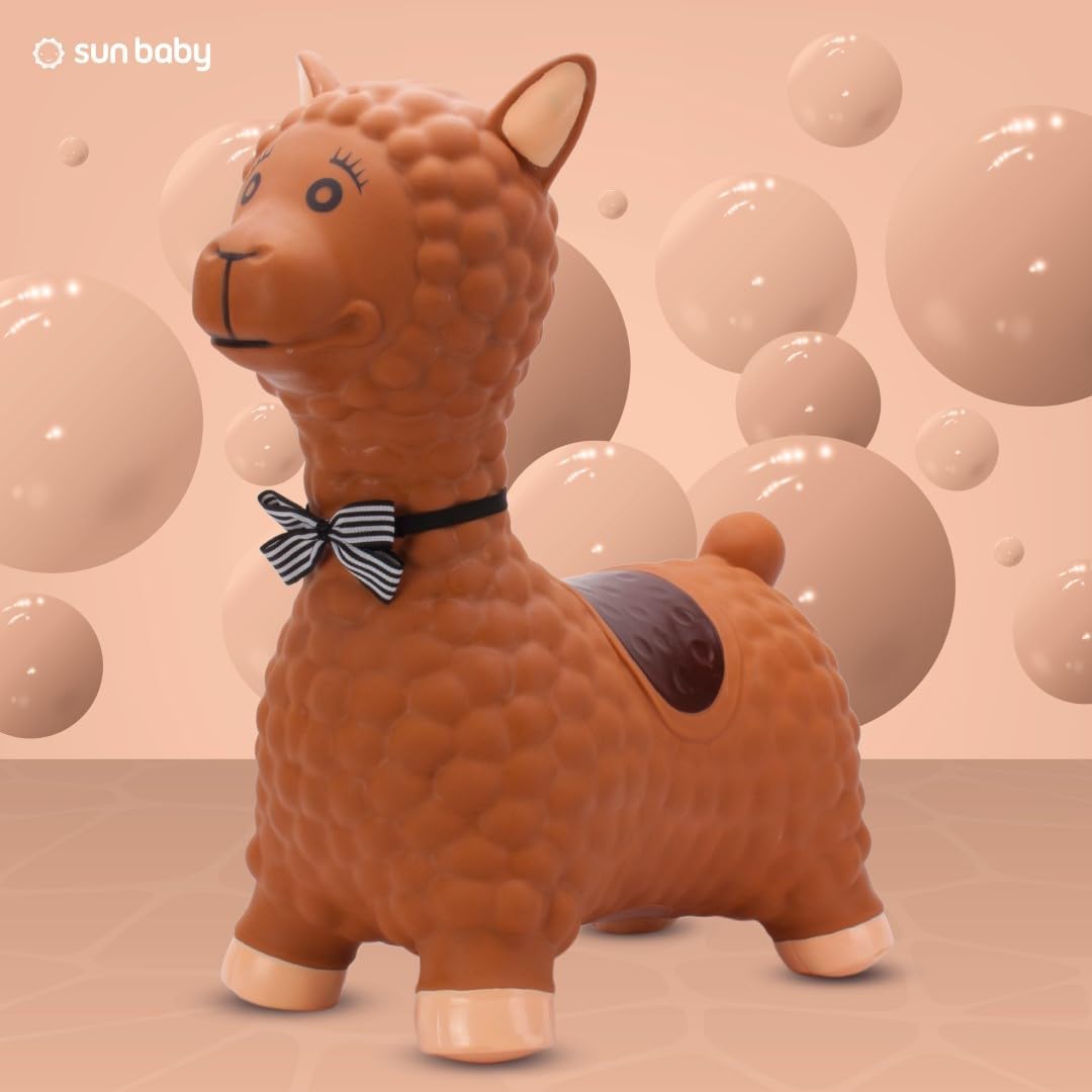 sun baby Hüpftiere ab 1 Jahr mit Pumpe aufblasbares Hüpfspielzeug aus Hochwertigem und Strapazierfäh