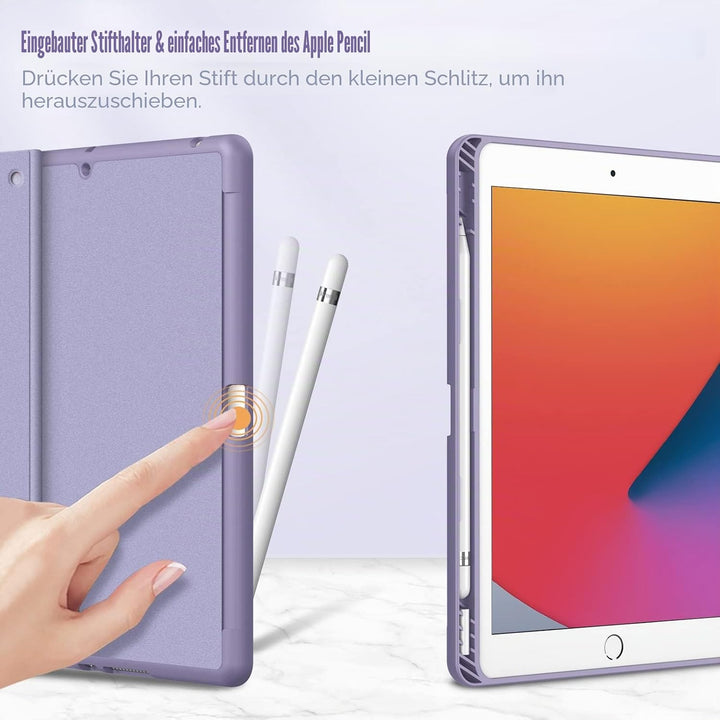 Fintie Tastatur Hülle für iPad (9. / 8. und 7. Generation - 2021/2020/2019), iPad 10.2 Zoll Deutsche