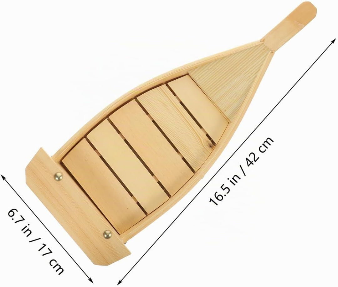 DOITOOL Holz Sushi Boot Sushi Teller Japanischen Stil Sushi Tablett für Home Restaurant