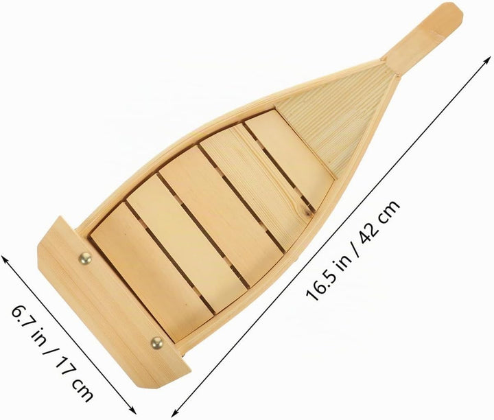 DOITOOL Holz Sushi Boot Sushi Teller Japanischen Stil Sushi Tablett für Home Restaurant