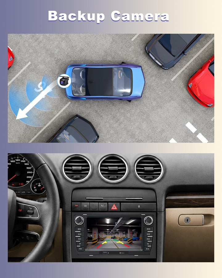 Autoradio für Audi A4 B6 S4 RS4 (2001-2008) / Seat Exeo (2008–2013) mit 7 Zoll Bildschirm Wireless C