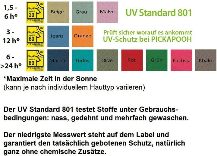 PICKAPOOH Schirmmütze Mika mit UV-Schutz für Kinder und Erwachsene Bio-Baumwolle, Olive Gr. 64