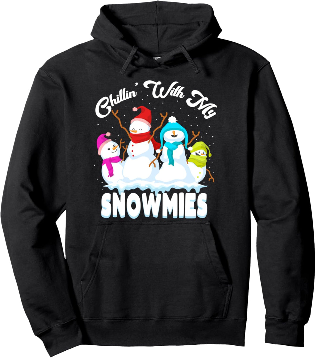 Schneemänner Chillin Schnee Homies Weihnachtsfeiertag Schnee Pullover Hoodie