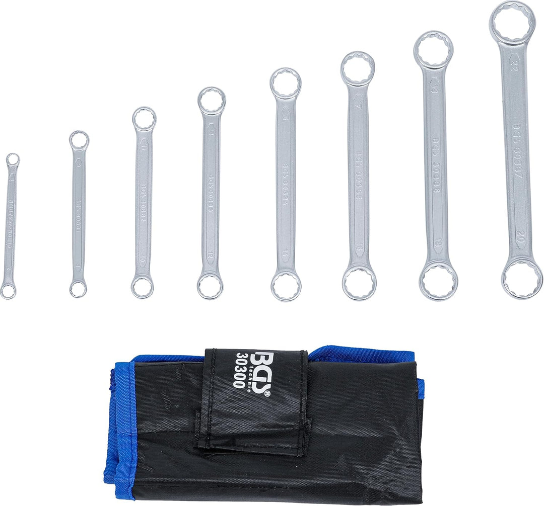 BGS 30300 | Doppel-Ringschlüssel-Satz | extra flach | SW 6 - 22 mm | 8-tlg., Satz