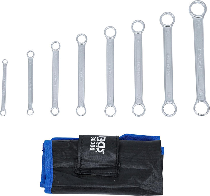 BGS 30300 | Doppel-Ringschlüssel-Satz | extra flach | SW 6 - 22 mm | 8-tlg., Satz