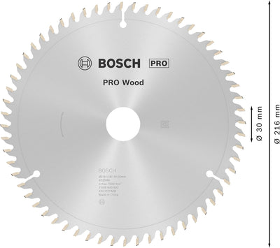 Bosch Accessories Bosch Professional 1x Kreissägeblatt Optiline Wood (Sägeblatt für Holz, Ø 216 x 30