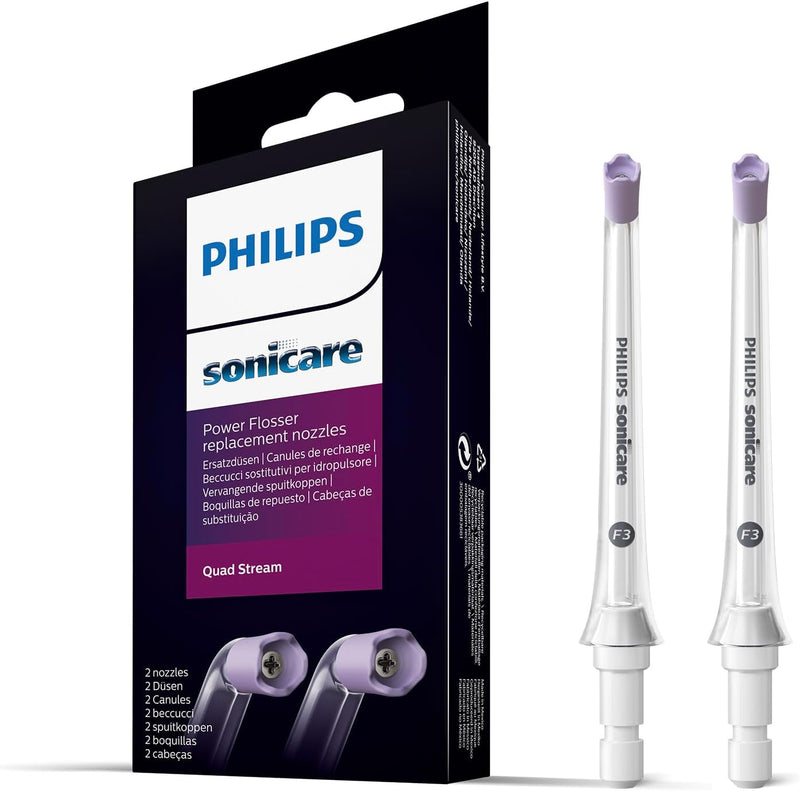 Philips Sonicare Quad Stream-Düse F3 für Mundduschen, Doppelpack – Mundwasser Flosser für die Verwen