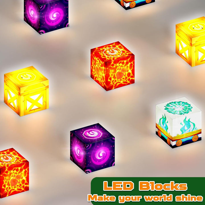 Magnetische Bausteine Wald-Portal Set 200 Teile - Lava & Felsen - Baue Magnetische Blöcke Spiel - Ma