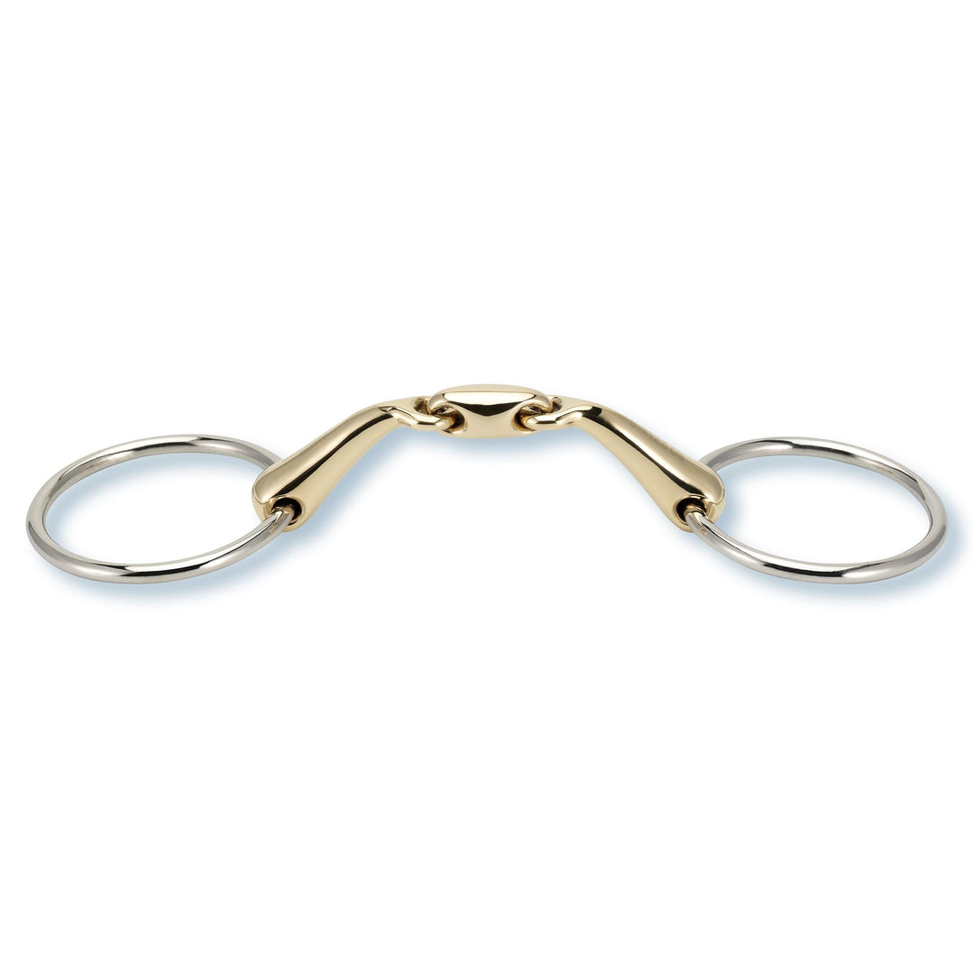 Stübben Gebiss 2223 Anatomische Wassertrense doppelt gebrochen 14,0 cm - 16 mm - Sweet Copper, 14,0