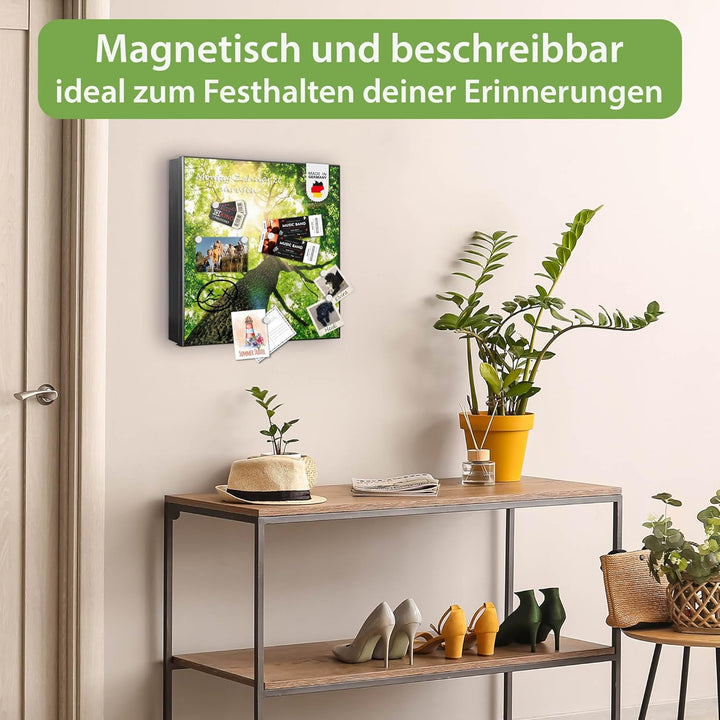 banjado Grosser Schlüsselkasten Metall - Schlüsselbox 30x30cm mit 32 Haken - Schlüsselkasten modern
