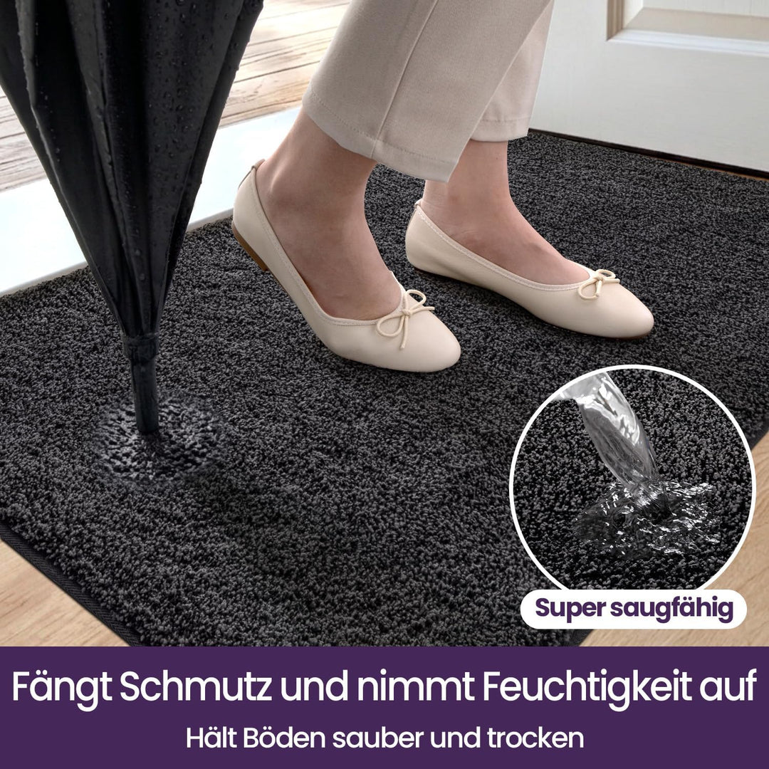 DEXI Fussmatte Innen 120 x 180 cm, rutschfeste Schmutzfangmatte, Maschinenwaschbare Fussmatte, Saugs