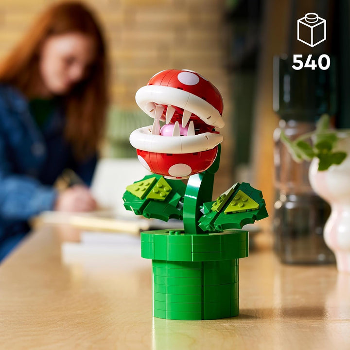 LEGO Super Mario 71426 Piranha-Pflanze, bewegliche Figur mit Röhre und 2 Teilen, Modell für Erwachse