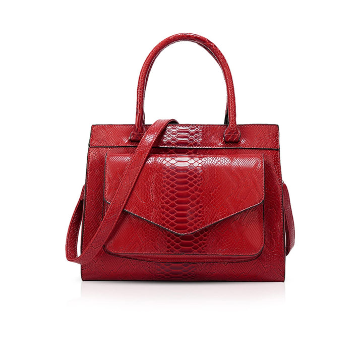 NICOLE &amp; DORIS Damen Handtaschen Krokodil Handtasche Henkeltasche Lackiert Krokodil Top Griff Henkel