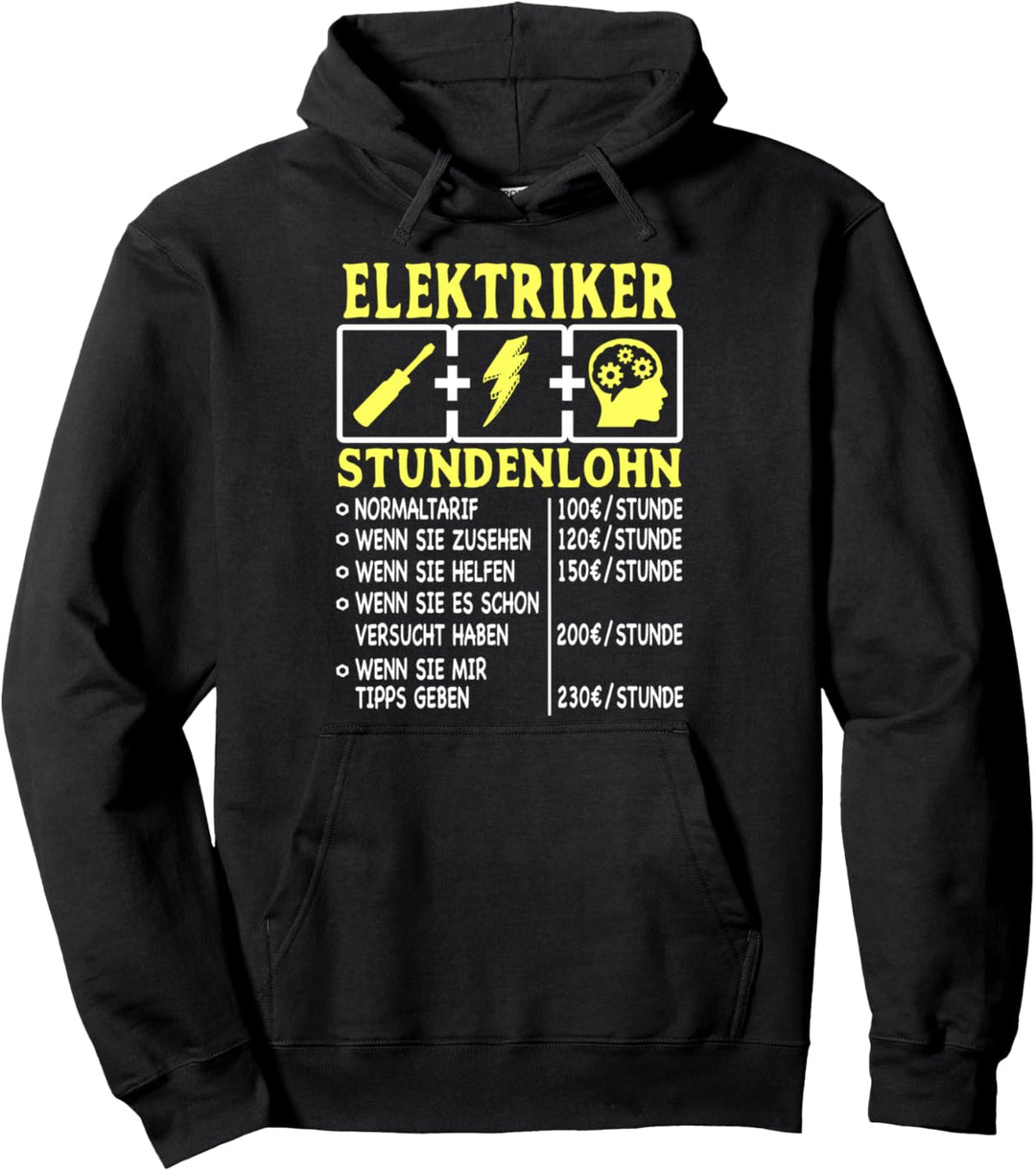 Elektronen Widerstand Pulli Elektriker Stundenlohn Pullover Hoodie