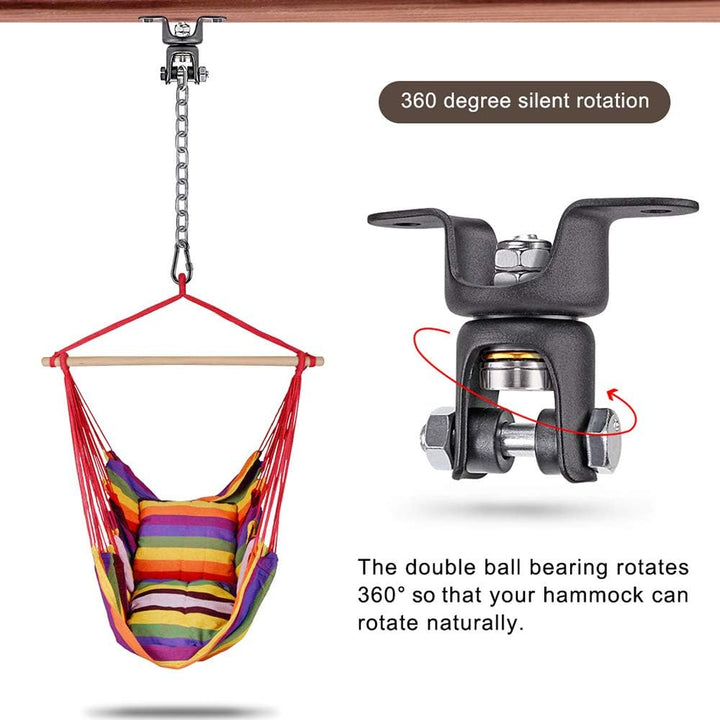 BeneLabel Schaukel Haken Hängematte Haken Hanging Kits, 360 Grad Edelstahl Deckenhaken mit Kette für