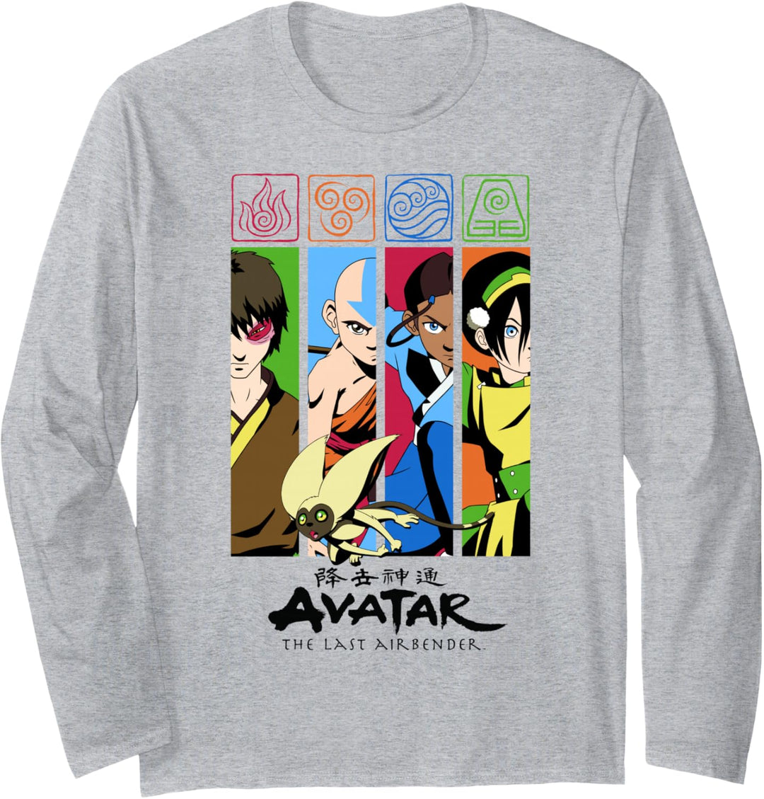 Avatar: The Last Airbender Group Character Panels Langarmshirt