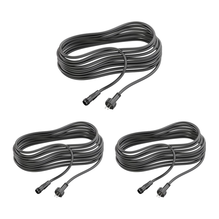 ledscom.de Verlängerungskabel für IP44 Stecksystem NEMO, 5m, schwarz, 3 STK.