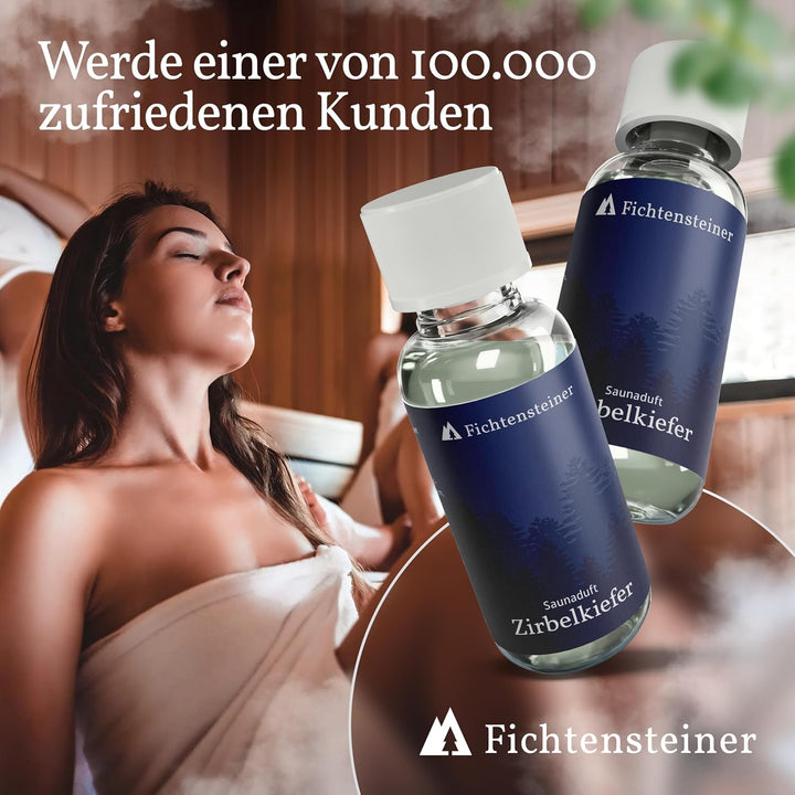 Fichtensteiner Saunaaufguss Zirbelkiefer - Sauna Aufgussmittel - Ergiebiger Sauna Aufguss für bis zu