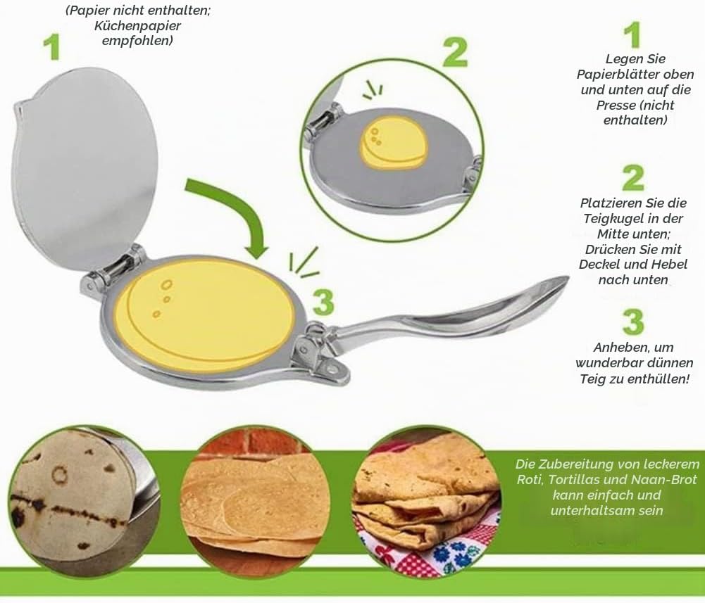 Doumneou KüChe Tortilla Hersteller Presse Teig Fleischpresse Backen Formen Werkzeug Teile Tortilla P