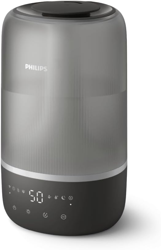 Philips Smart Humidifier - kompakt und dennoch leistungsstark mit himmelhohem Nebel, Aromatherapie,