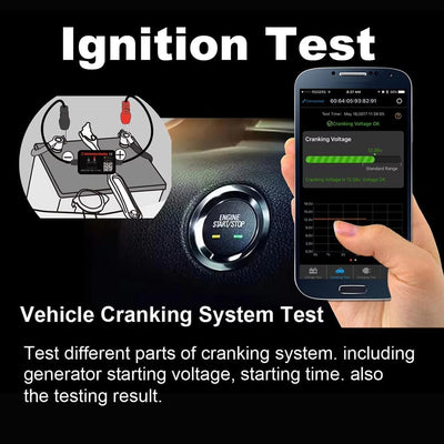 batterietester 12V Bluetooth Wireless Automotive Akku Last Tester Ladegerät Diagnose Analyzer Monito