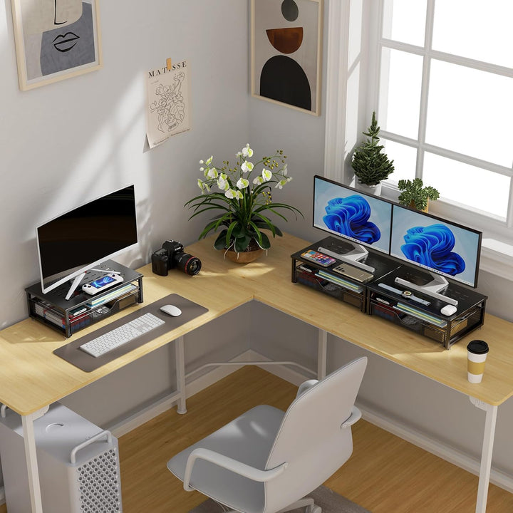 Computer-Monitorständer, Schreibtisch-Organizer mit Schublade, Schreibtischzubehör &amp; Desktop-Aufbewa