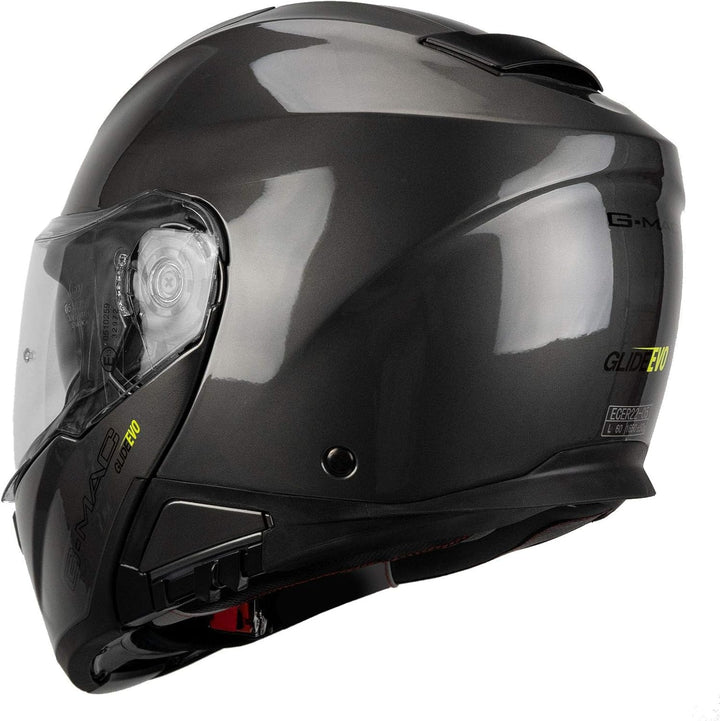 G-MAC Glide Evo Motorradhelm mit doppeltem Visier, modular, hochklappbar, ECE 2205 zugelassen, gun m