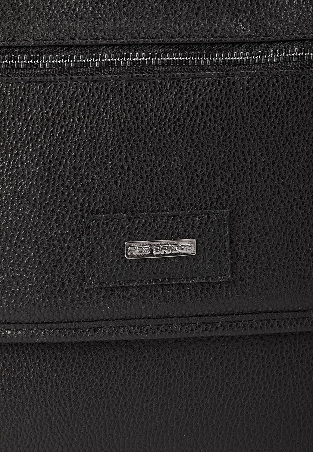 Redbridge Herren Schultertasche Messenger Bag Umhängetasche Kunstleder Schwarz, Schwarz