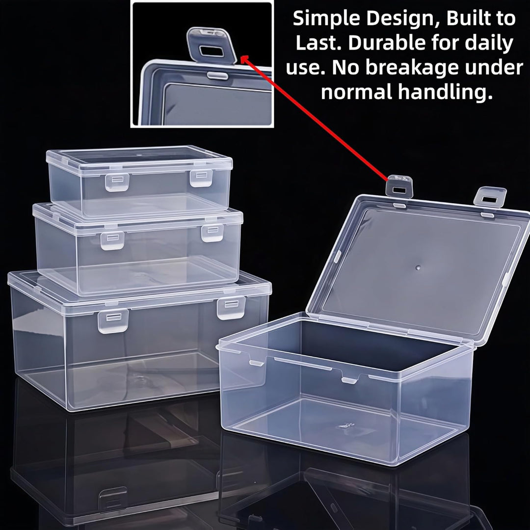 LJY 8 Stück Aufbewahrungsbox Set, Schmuckaufbewahrung, Plastikbox Mit Deckel, Sortierbox Für Kleinte
