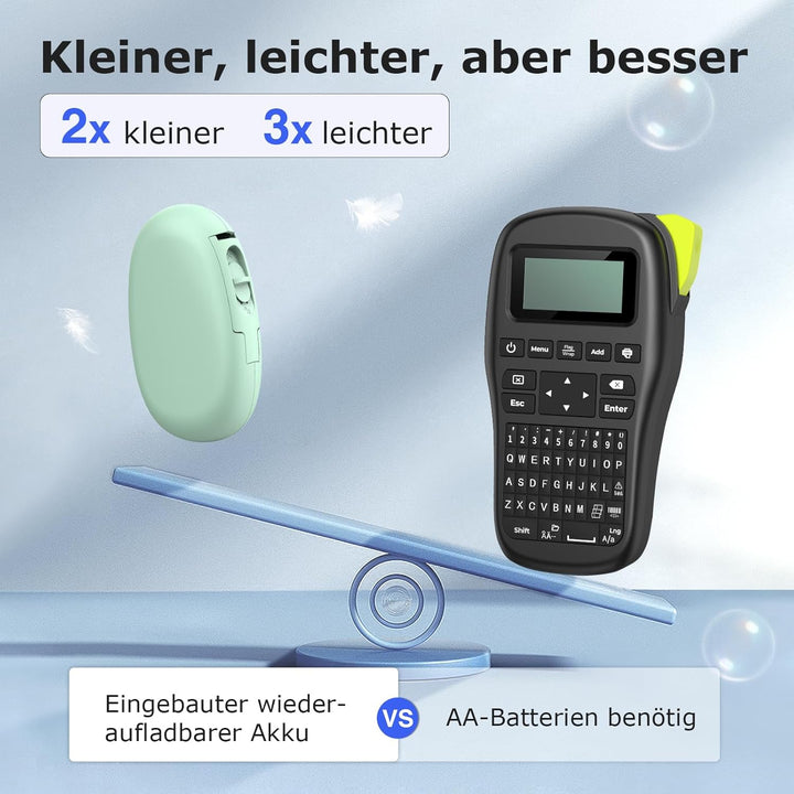 SUPVAN E10 Etikettendrucker - Selbstklebend USB aufladbares Thermo-Beschriftungsgerät, Mini Bluetoot