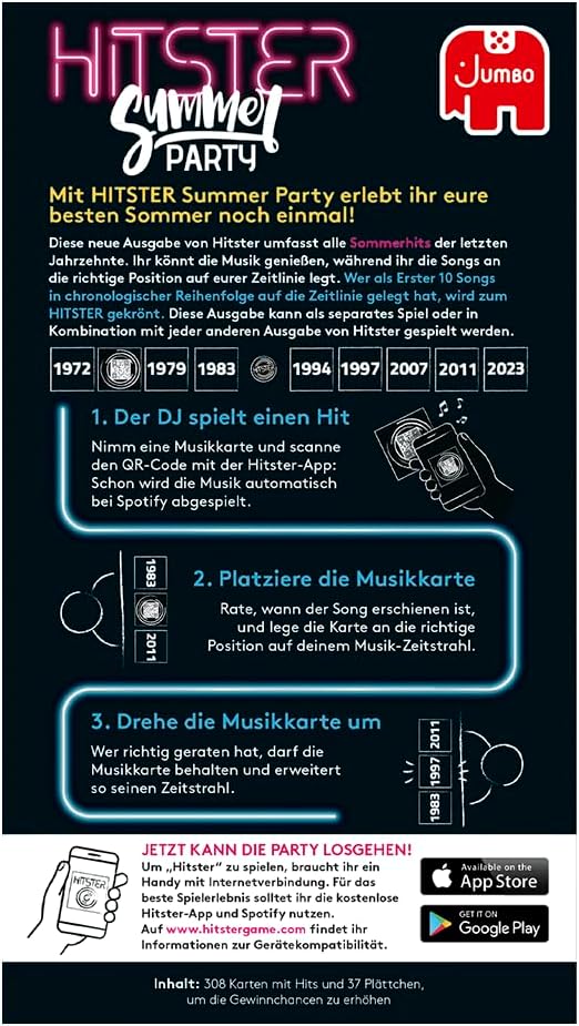 Hitster Summer Party - Ein Party- und Kartenspiel für Erwachsene und Familien - 2 bis 10 Spieler ab