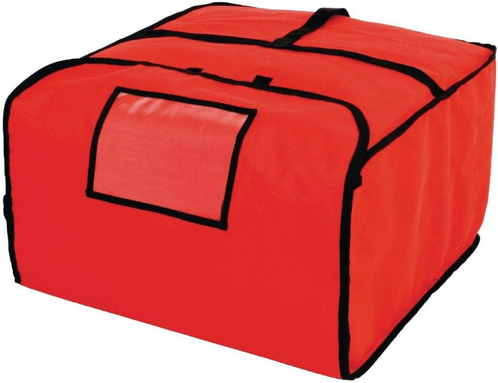 Vogue Large Hot Food Pizza Liefertasche, Rot, Material: Polyester und gepolsterte Isolierung, 305 x