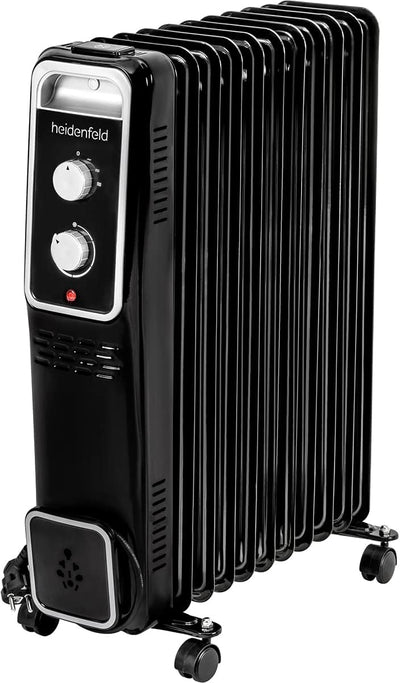 Heidenfeld Ölradiator ÖR100 | 𝟑 𝐉𝐀𝐇𝐑𝐄 𝐆𝐀𝐑𝐀𝐍𝐓𝐈𝐄 - 2500 Watt - Timerfunktion - Energiesparend - Öl Rad