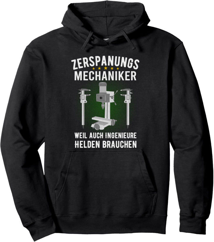 Zerspanungsmechaniker Lustiger Zerspaner Spruch CNC Fräser Pullover Hoodie
