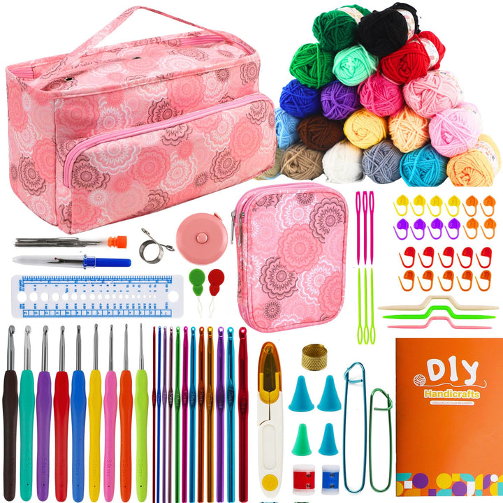 SusggO 96 Stück Häkelset für Anfänger Häkelnadel Set Häkel-Set Komplettes, Amigurumi, Häkel-Set für