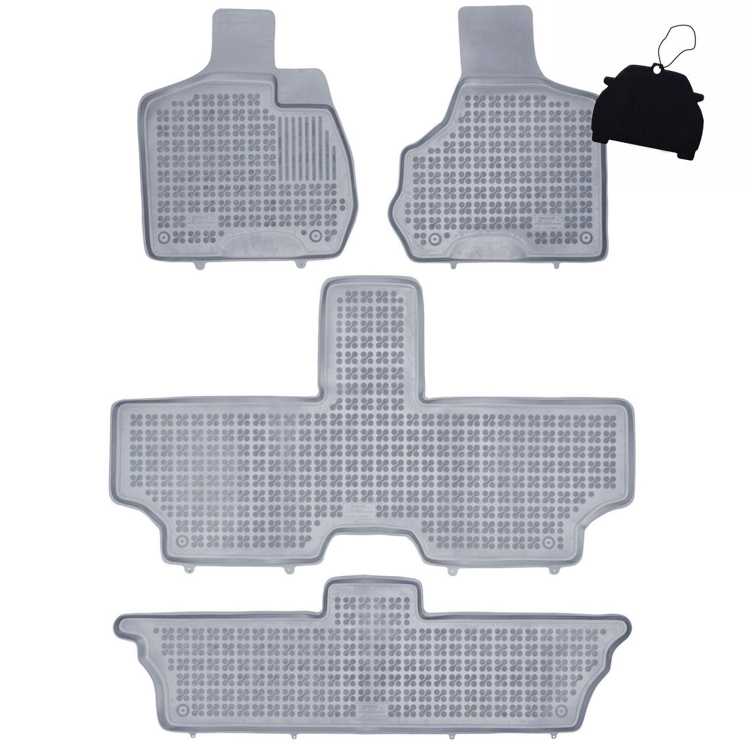 M MOTOS Graue Gummimatten Auto Fussmatte passt für Chrysler Voyager IV 2001-2007 Verbessern Sie Ihre