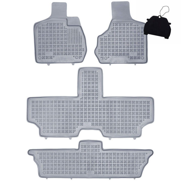 M MOTOS Graue Gummimatten Auto Fussmatte passt für Chrysler Voyager IV 2001-2007 Verbessern Sie Ihre