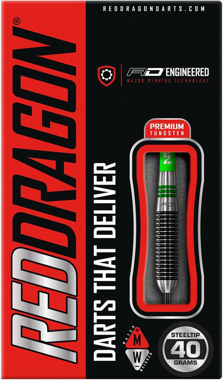 RED DRAGON Titan 2 Tungsten Darts Set with Flights and Stems 40.0 Gramm, 40.0 Gramm
