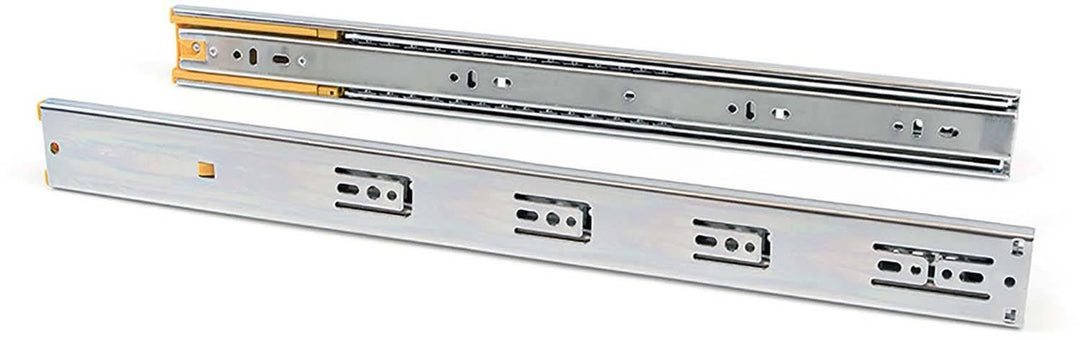 Emuca Schubladenführungen, Vollauszug mit Rollen gedämpftes Scharnier 45mm x 400mm, 5 Sets (10 Stück