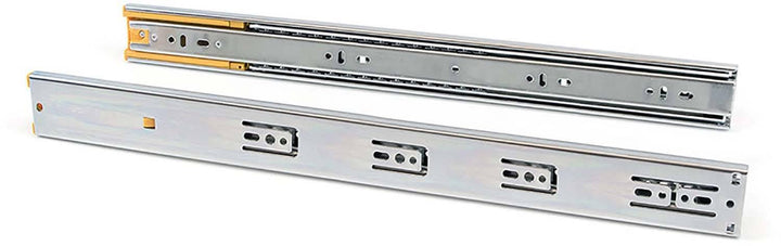 Emuca Schubladenführungen, Vollauszug mit Rollen gedämpftes Scharnier 45mm x 400mm, 5 Sets (10 Stück