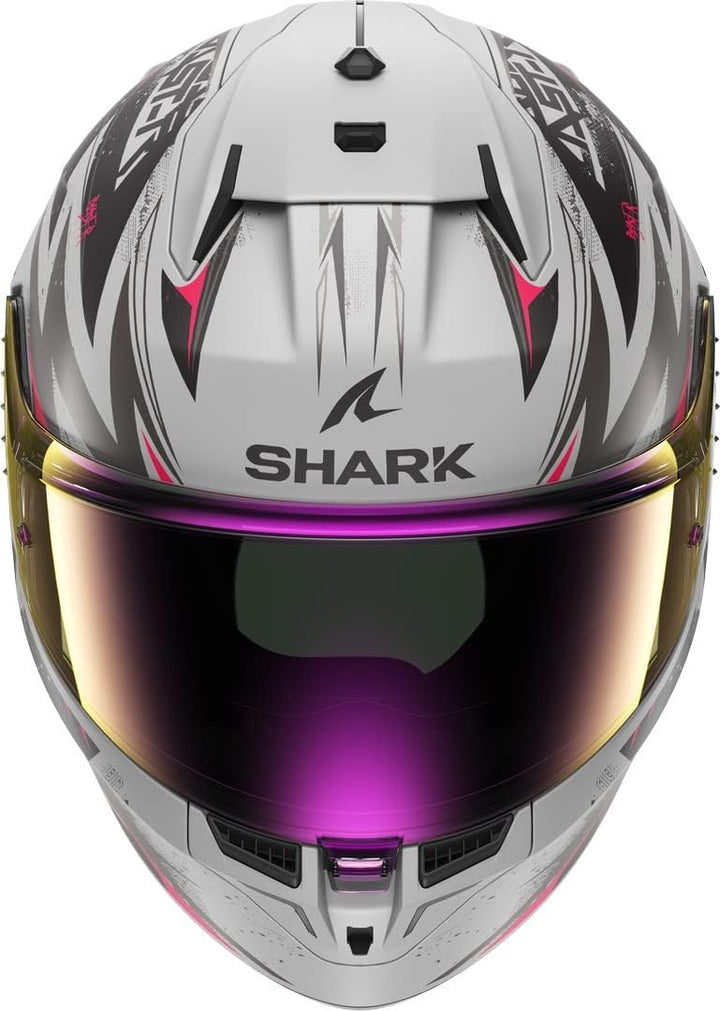 Shark D-Skwal 3 Blast-R Mat Silver Violet Black SVK Full Face Helmet XS, XS