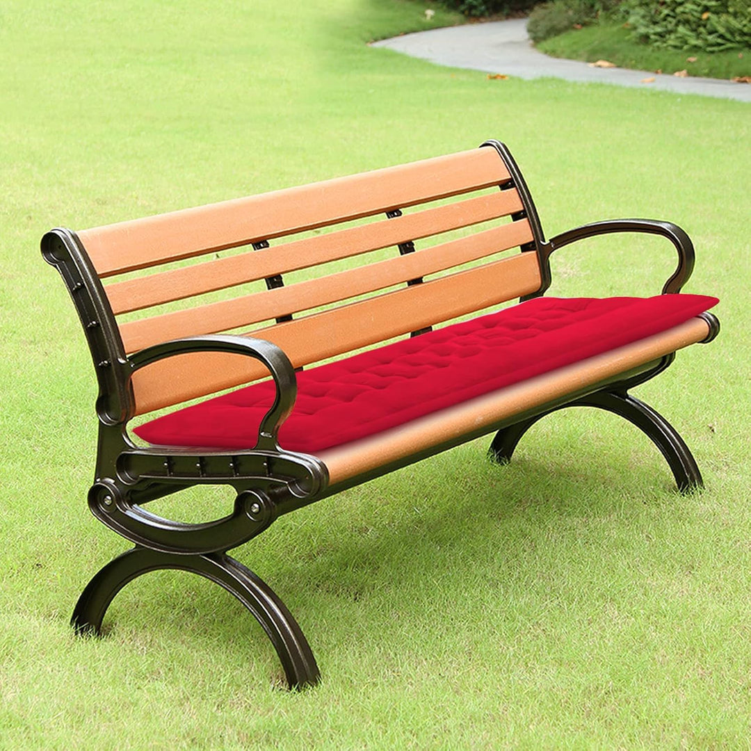 PLULON Rotes Gartenbankkissen, 2/3-Sitzer-Gartenstuhlauflage, Veranda-Schaukelstuhlkissen, Banksitza