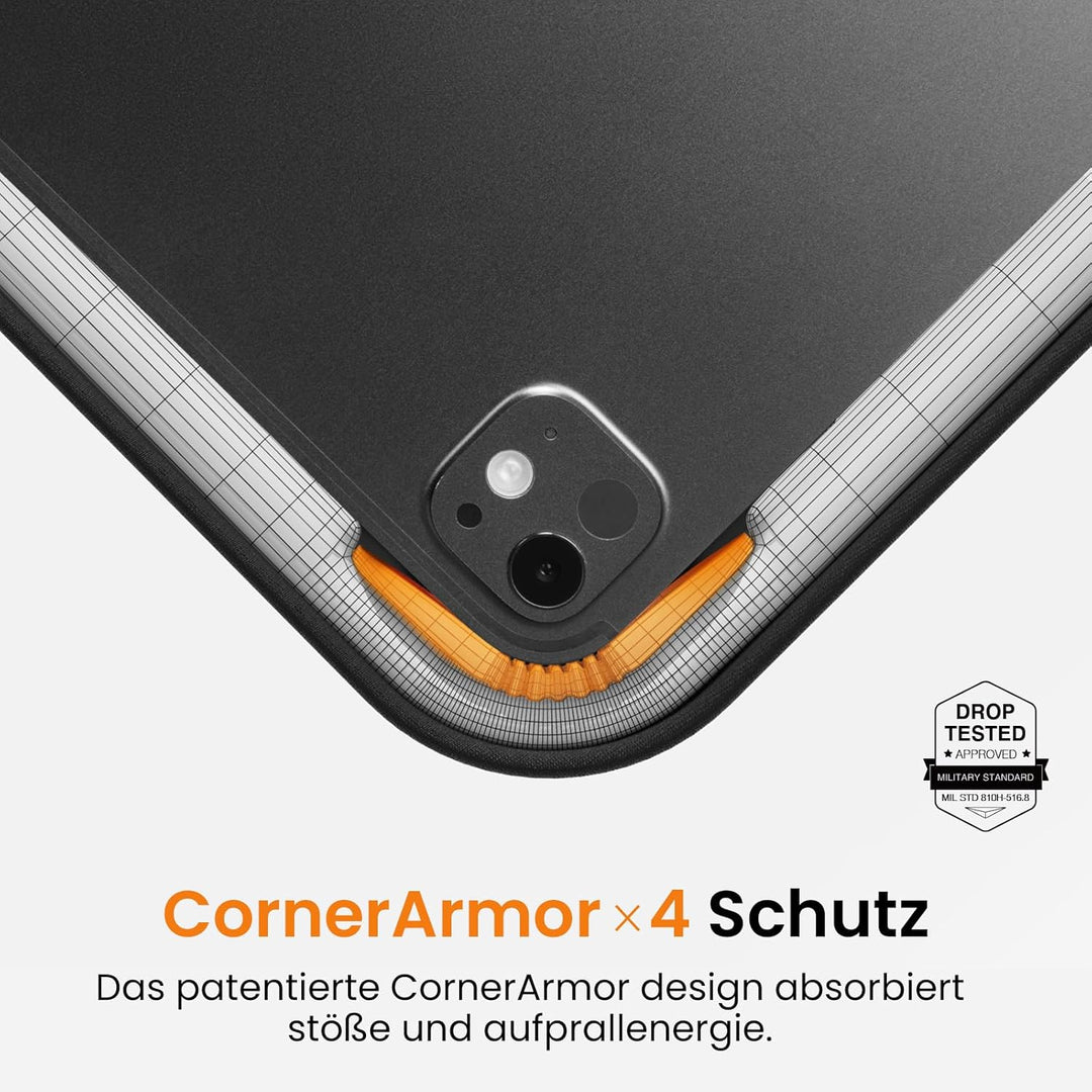 tomtoc 360° Tablet Tasche Hülle für 11 Zoll iPad Pro M5/M4 2025-2024, 11 Zoll iPad Air M4/M3/M2, iPa