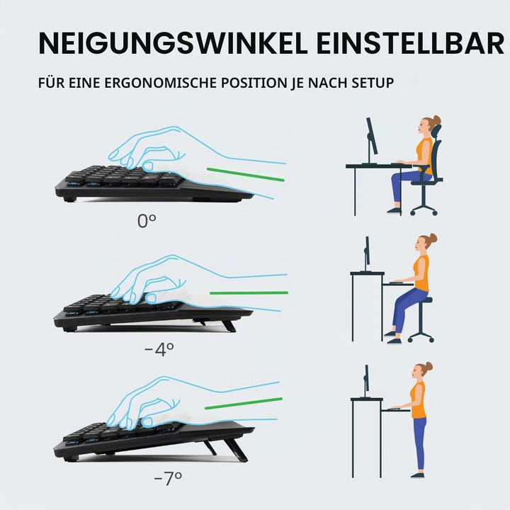 Perixx PERIBOARD-535BR Kabelgebundene ergonomische mechanische Geteilte Tastatur, Flache braune takt