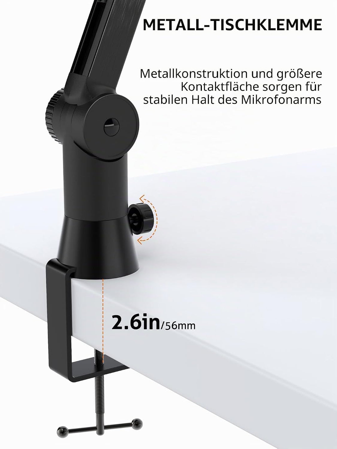 SUNMON für Hyperx QuadCast Universeller Mikrofon Arm - 360° drehbarer Mikrofon Halterung Tisch für R