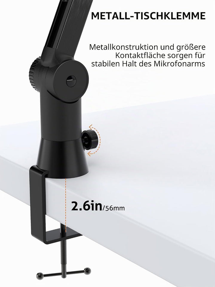 SUNMON für Hyperx QuadCast Universeller Mikrofon Arm - 360° drehbarer Mikrofon Halterung Tisch für R