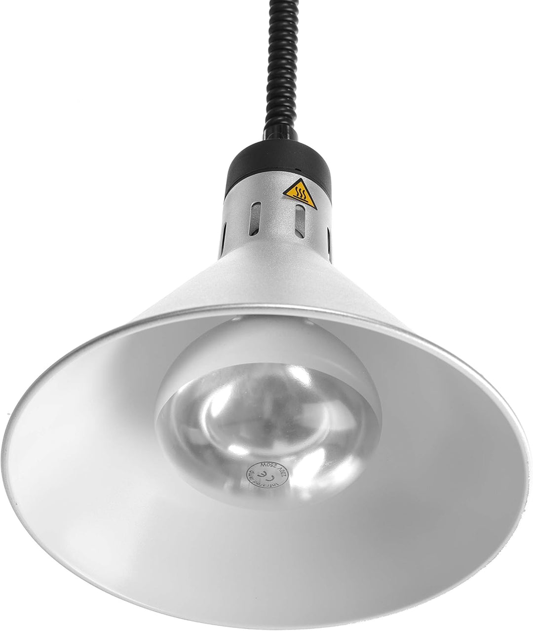 HENDI Wärmelampe, Inkl. Splitterfreie lampe, Höhenverstellbar, Konisch, Warmhalten von Speisen, Spei